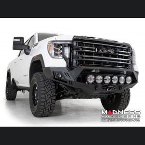 GMC Sierra 2500 Bomber Front Bumper w/ 6 Rigid 360 Round LED Lights